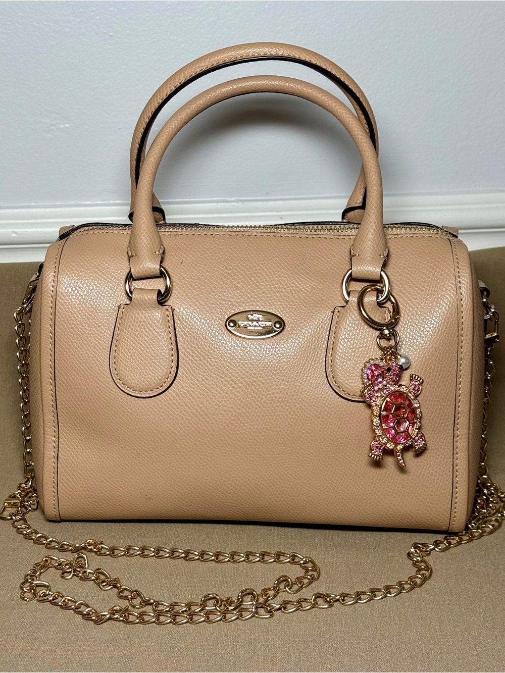 ✨ Coach Mini Bennett Satchel | Crossgrain Leather | Tan/Beige ✨
